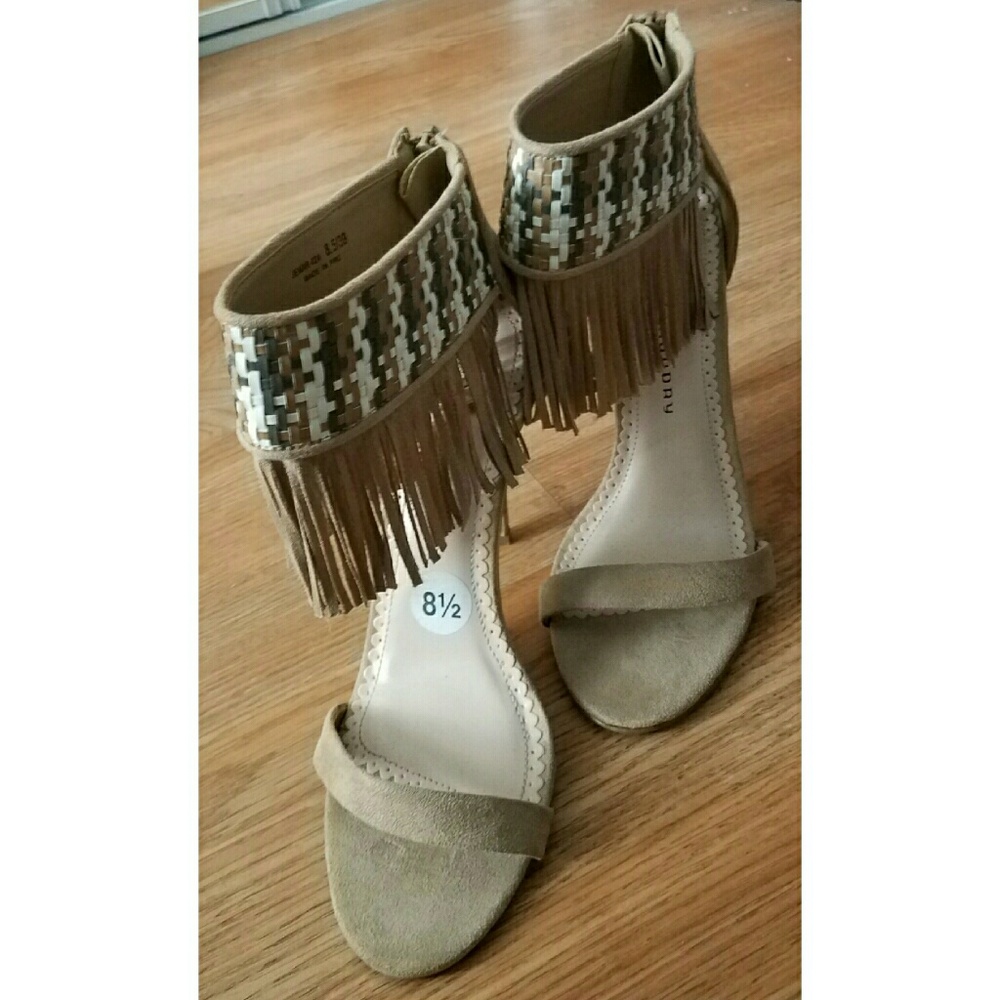 Suede Fringe High Heel Shoes